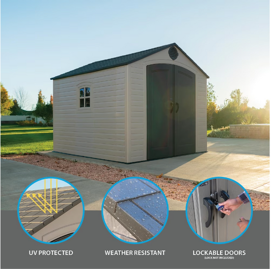 Lifetime Lifetime 8 Ft. x 10 Ft. Outdoor Storage Shed-A2ZHOME