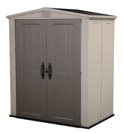 Keter Factor 6 ft. x 3 ft. Resin Outdoor Storage Shed - Weather Resistant Garden Shed-A2ZHOME