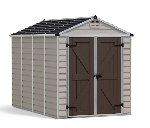 CANOPIA by PALRAM SkyLight 6 ft. x 10 ft. Garden Outdoor Storage Shed - Beige-A2ZHOME