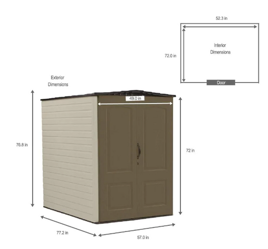 Rubbermaid Big Max 159 cu.ft. Small Weather Resistant Resin Outdoor Storage Shed - Spacious and Durable Garden Shed-A2ZHOME