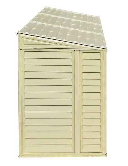 Duramax SideMate 4 ft. W x 8 ft. D Fire Retardant Vinyl Resin Shed - Spacious and Fire-Resistant Outdoor Storage-A2ZHOME
