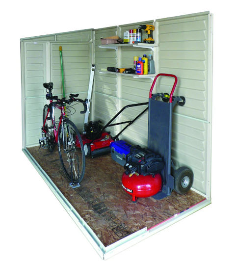 Duramax SideMate 4 ft. W x 8 ft. D Fire Retardant Vinyl Resin Shed - Spacious and Fire-Resistant Outdoor Storage-A2ZHOME