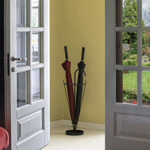 Vintiquewise Black Umbrella Shaped Creative Umbrella Holder Stand - Indoor and Outdoor Use - 22" x 22" x 30" (6/CASE)-A2ZHOME