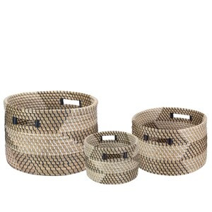 Northlight Set of 3 Traditional Nesting Wicker Baskets - 14.5" - 15" x 15" x 10"-A2ZHOME