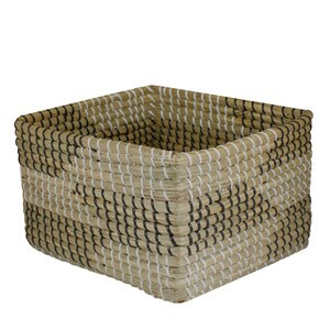 Northlight 12.5'' Brown Woven Accent Christmas Seagrass Basket - 13" x 14" x 12" (6/CASE)-A2ZHOME