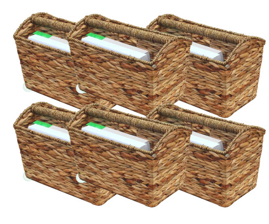 Vintiquewise Woven Magazine Holder - 16" x 11" x 11" - (6/CASE) durable construction-A2ZHOME