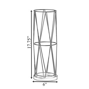 Vintiquewise Gold Round Vertical Design Umbrella Holder Stand - 22" x 15" x 20" - (6/CASE)-A2ZHOME