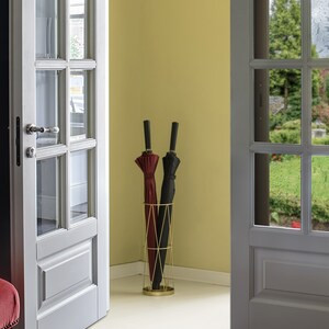 Vintiquewise Gold Round Vertical Design Umbrella Holder Stand - 22" x 15" x 20" - (6/CASE)-A2ZHOME