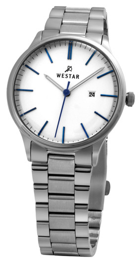 Westar Profile Stainless Steel White Dial Quartz 40182stn407 Women's Watch