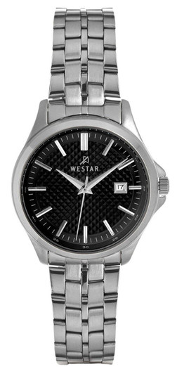 Westar Profile Stainless Steel Black Dial Quartz 40202stn103 Women's Watch