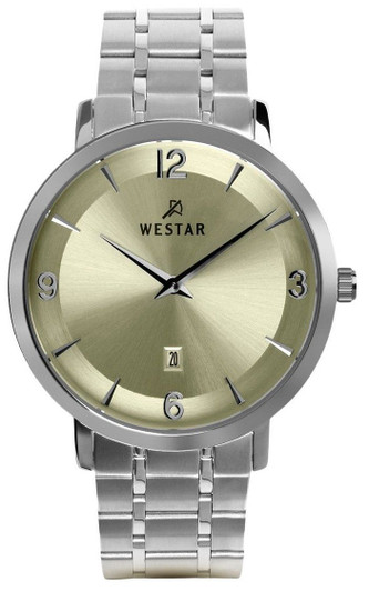 Westar Profile Stainless Steel Champagne Dial Quartz 50220stn102 Men's Watch