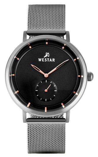 Westar Profile Stainless Steel Black Dial Quartz 50247stn603 Men's Watch