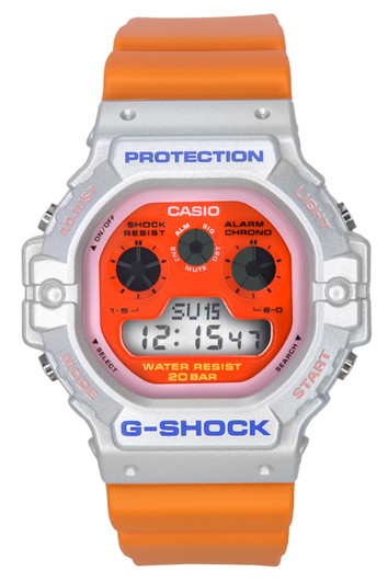 Casio G-shock Euphoria Series Digital Orange Resin Strap Quartz Dw-5900eu-8a4 200m Men's Watch