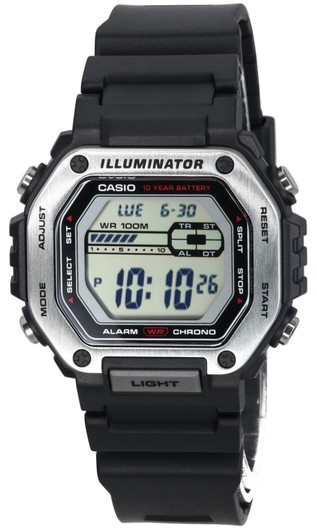 Casio Standard Digital Black Dial Quartz Mwd-110h-1a Mwd110h-1 100m Men's Watch