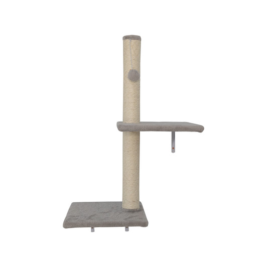 A2ZHOME Wall-mounted Cat Tree, Cat Furniture with 2 Cat Condos House, 3 Cat Wall Shelves, 2 Ladder, 1 Cat Perch, Sisal Cat Scratching Posts and Pad
