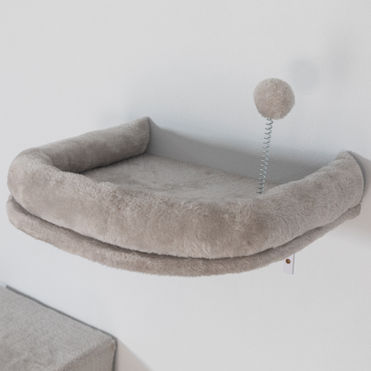 A2ZHOME Wall-mounted Cat Tree, Cat Furniture with 2 Cat Condos House, 3 Cat Wall Shelves, 2 Ladder, 1 Cat Perch, Sisal Cat Scratching Posts and Pad