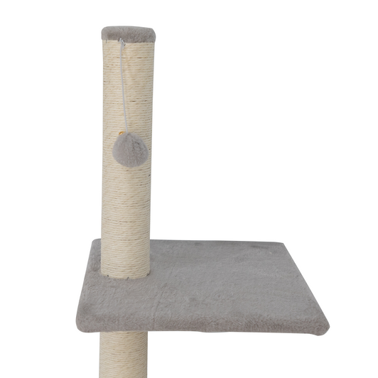 A2ZHOME Wall-mounted Cat Tree, Cat Furniture with 2 Cat Condos House, 3 Cat Wall Shelves, 2 Ladder, 1 Cat Perch, Sisal Cat Scratching Posts and Pad