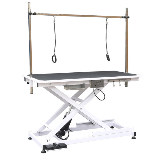 A2ZHOME super Deluxe electric pet grooming table, 110V/220V professional groomer recommend height adjust from 8 up to 36inch