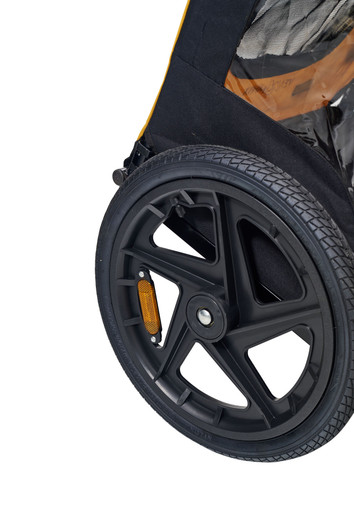 A2ZHOME Yellow Outdoor Heavy Duty Foldable Utility Pet Stroller Dog Carriers Bicycle Trailer