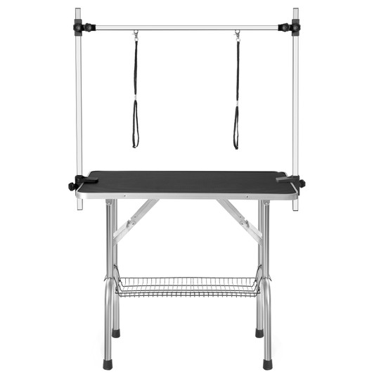 A2ZHOME Professional Dog Pet Grooming Table Large Adjustable Heavy Duty Portable w/Arm & Noose & Mesh Tray
