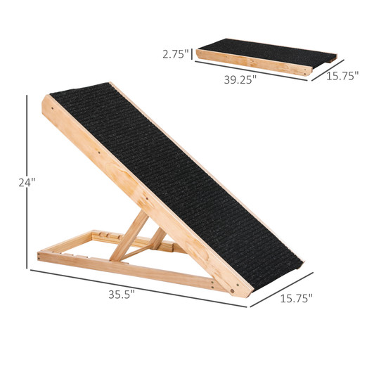 A2ZHOME Elevated Pet Ramp for Dogs, Cats, Rabbits, Height Adjustable and Foldable