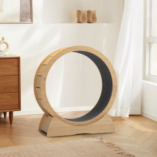 A2ZHOME Wooden Cat Treadmill - Indoor Exercise Wheel for Cats