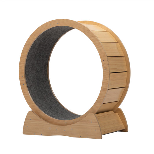A2ZHOME Wooden Cat Treadmill - Indoor Exercise Wheel for Cats