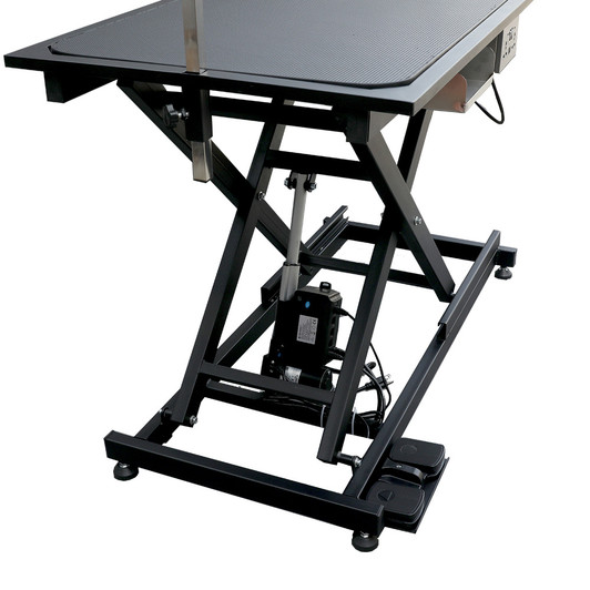 A2ZHOME Super Deluxe Electric Pet Grooming Table - 110V/220V, Adjustable Height from 8" to 36", Black