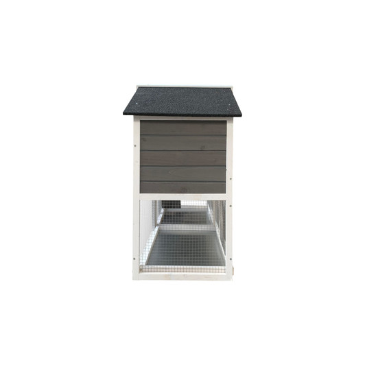 A2ZHOME Removable Tray Ramp wooden outdoor rabbit hutch with running cage