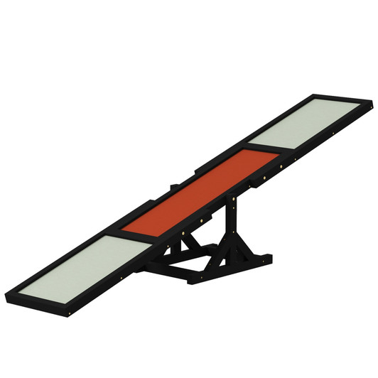 A2ZHOME PawHut Wooden Dog Agility Seesaw for Training and Exercise, Platform Equipment Run Game Toy, Weather Resistant Pet Supplies, 71" L x 12" W x 12" H, Black