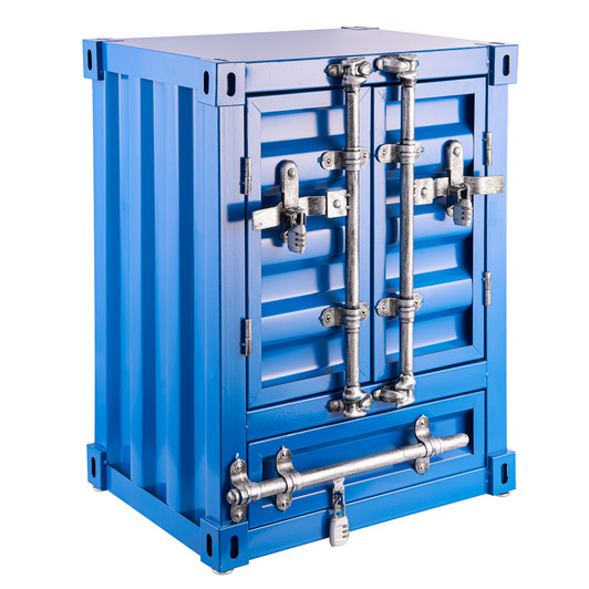 A2ZHOME Industrial Style Container Storage Cabinet Side Table Accent Furniture