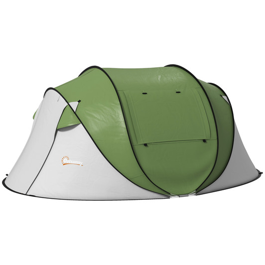 A2ZHOME Pop Up Tent, Instant Camping Tent with Porch and Carry Bag, 3000mm Waterproof, for 2-3 People, Green, (Poles Included)