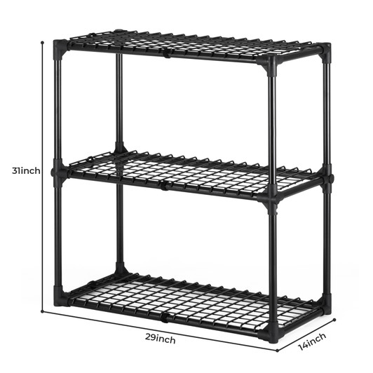 A2ZHOME 3-SHELF WIRE RACK WITH COVER(1PACK),Inclouding one cover