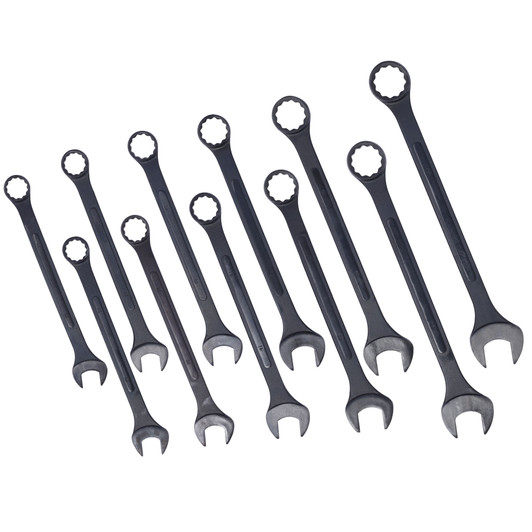 A2ZHOME Jumbo Combination Wrench Set extra large, Metric, 11-piece, 1-5/16'' to 2'',Black Oxide, with Pouch
