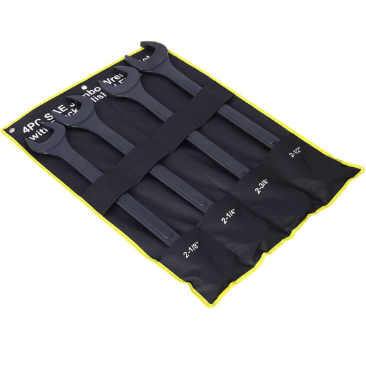 A2ZOME Jumbo Combination Wrench Set Extra Large, 4 Piece ,storage bag included ,Black Oxide