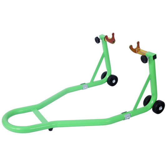 A2ZHOME Motorcycle Stand 1000LB Sport Bike Front and Rear Wheel Lift Swingarm Paddock Stands Black U green