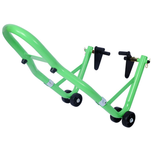 A2ZHOME Motorcycle Stand 1000LB Sport Bike Front and Rear Wheel Lift Swingarm Paddock Stands Black U green