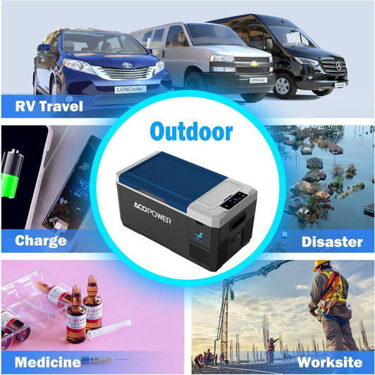 A2ZHOME V18 Portable Refrigerator, 19Qt Car Freezer with APP Control,12V,45W Low Noice Cooler for RV, Boat