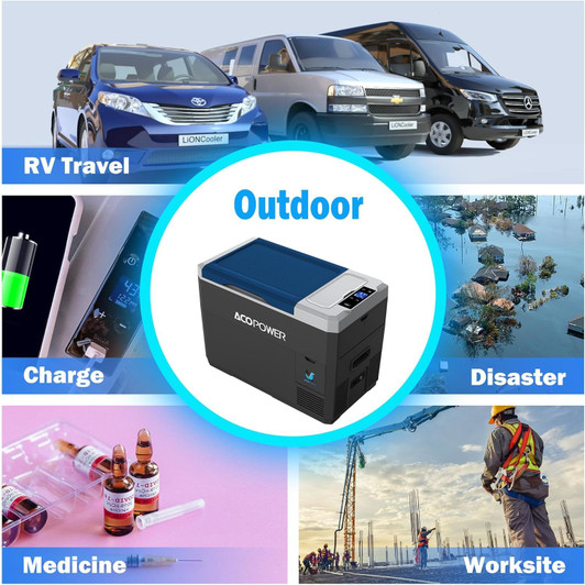 A2ZHOME V28 Portable Refrigerator, 29Qt Car Freezer with APP Control,12V,45W Low Noice Cooler for RV, Boat