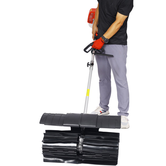 A2ZHOME Snow Sweeper GASOLINE POWERED PADDLE PRO,52CC 2 STROKE ,with 2pcs PADDLE 27.2x10.4" EPA
