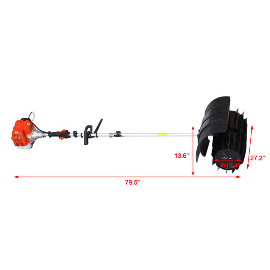 A2ZHOME Snow Sweeper GASOLINE POWERED PADDLE PRO,52CC 2 STROKE ,with 2pcs PADDLE 27.2x10.4" EPA