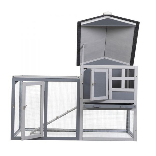 A2ZHOME Indoor Outdoor Rabbit Hutch, Bunny Cage with Run, Pull Out Tray, Guinea Pig House for Small Animals XH