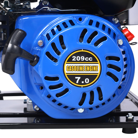 A2ZHOME Semi Trash Pump 3 inch, 209cc 7HP 4 stroke OHV ENGINE, Gas Powered Semi Trash Water Pump 50 ft Discharge Hose, 12 ft Suction Hose with Complete Fittings,EPA compliant