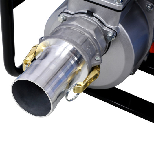 A2ZHOME Semi Trash Pump 3 inch, 209cc 7HP 4 stroke OHV ENGINE, Gas Powered Semi Trash Water Pump 50 ft Discharge Hose, 12 ft Suction Hose with Complete Fittings,EPA compliant