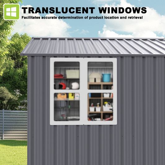 A2ZHOME 8X10FT Outdoor Storage Shed: Robust, Spacious, and Secure Storage Solution