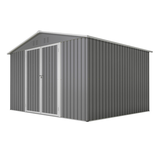 A2ZHOME 10X8 FT Outdoor Storage Shed: Robust and Stylish All-Weather Storage Solution
