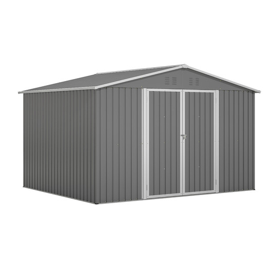 A2ZHOME 10X8 FT Outdoor Storage Shed: Robust and Stylish All-Weather Storage Solution