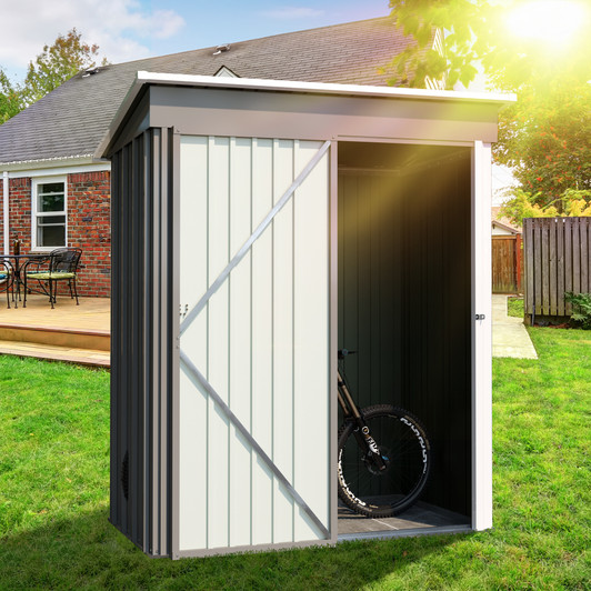 A2ZHOME 5*3 FT Outdoor Storage Shed: Compact, Secure, and Stylish Storage Solution