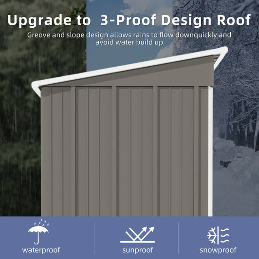 A2ZHOME 5*3 FT Outdoor Storage Shed: Compact, Secure, and Stylish Storage Solution