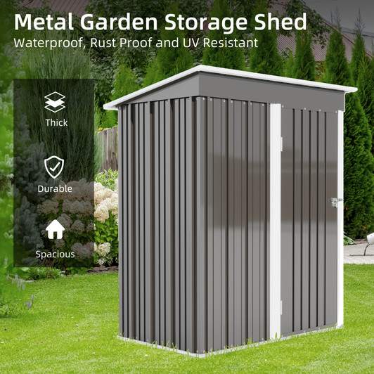A2ZHOME 5*3 FT Outdoor Storage Shed: Compact, Secure, and Stylish Storage Solution